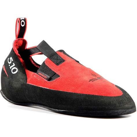 5 10 moccasym climbing shoes.